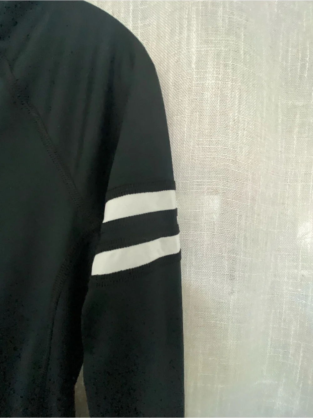 Nike Black Long Sleeve Athletic Top with White Accents